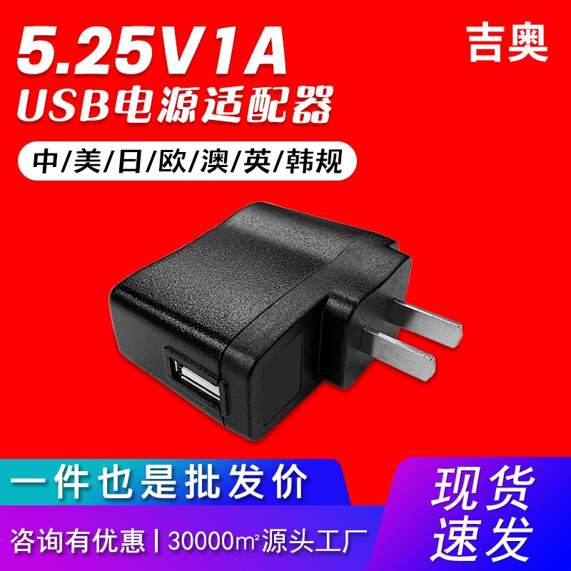5.25V1A美规充电头多功能美容仪小家电通用便携源头工厂充电器